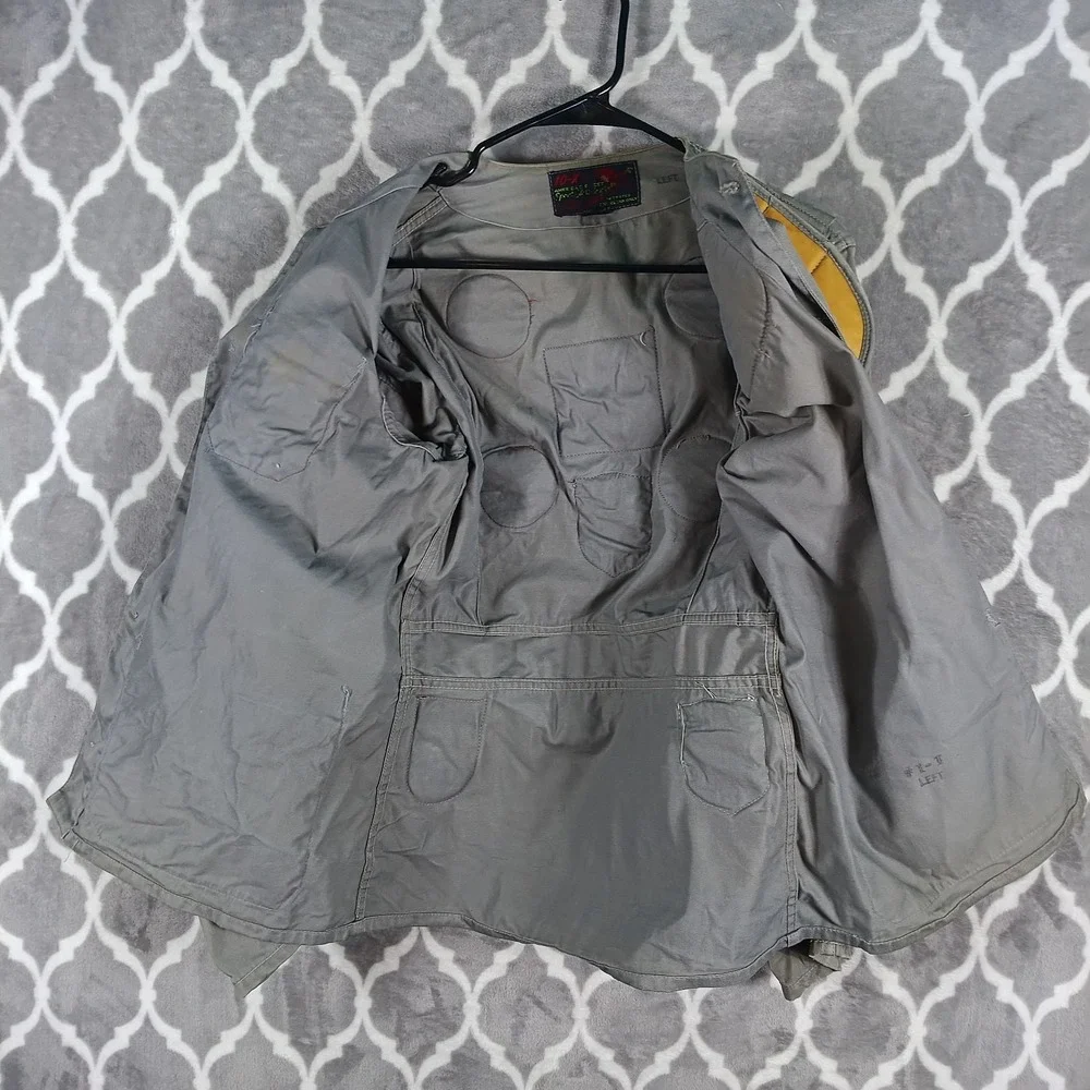 Vintage 10 X Mfg Co Shooting Jacket Men Large Gray NRA Junior Rifle Club Patch